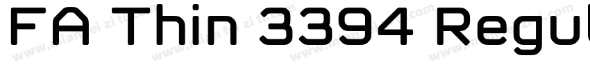 FA Thin 3394 Regular字体转换